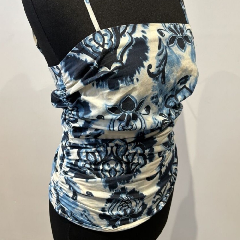 Zara Paisley Floral Gathered Sleeveless Tank Top